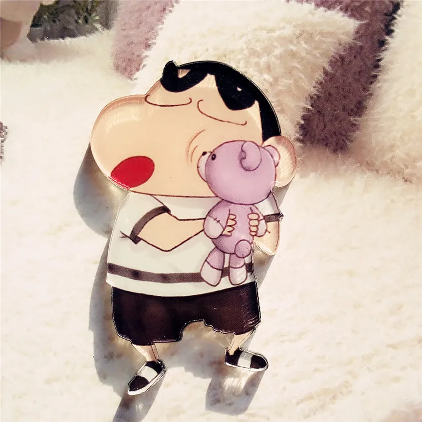 1 шт. Горячая милый мультфильм аминовая акриловая брошь Crayon Shin-chan значки булавка на рюкзак Одежда Декоративные броши