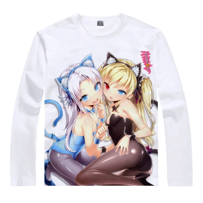 Футболка с длинным рукавом Coolprint аниме Haganai NEXT Boku Wa Tomodachi Ga футболки Sukunai Yozora Mikazuki