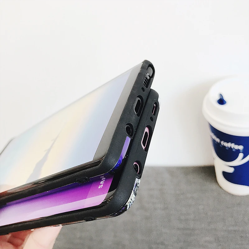 Мягкий чехол YHBBCASES для Samsung S10 Plus мультяшная мышь уши планеты луна Galaxy S8 S9 Note 8