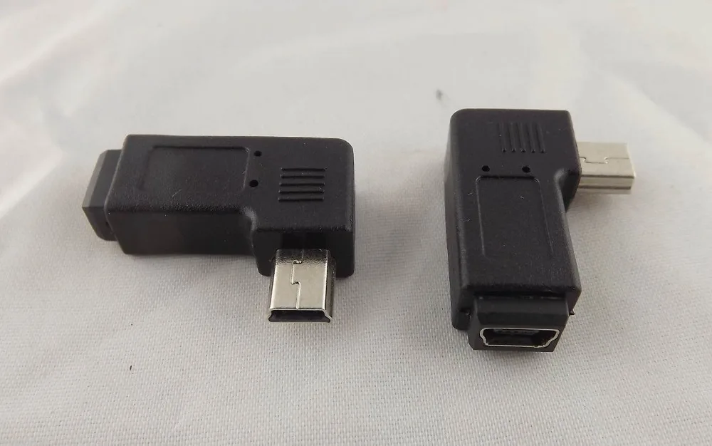 1 шт. USB 2 0 Mini 5 Pin штекер мини Женский M/F левый угол адаптер разъем |