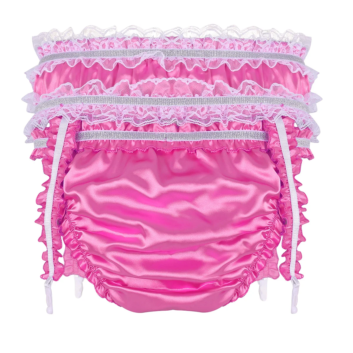 Нижнее белье мужское сексуальное мягкое блестящее сатиновое гофрированное с