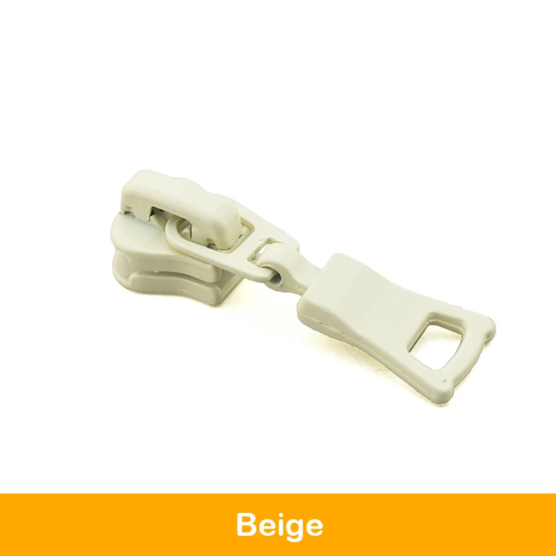 Beige 5#5 шт на цветной молнии тянет ползунки для смолы молнии и аксессуары для шитья - Цвет: Beige