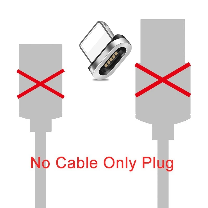 Магнитный usb-кабель Olaf Micro usb type-C, магнитный кабель для телефона, светодиодный кабель для быстрой зарядки, кабель USB C для зарядки Xiaomi iPhone - Цвет: Only 8 Pin Plug