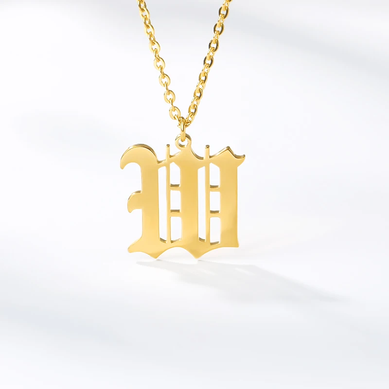 Золотая цепочка ожерелье с буквами алфавита все 26 английские A Z Curve Роскошные