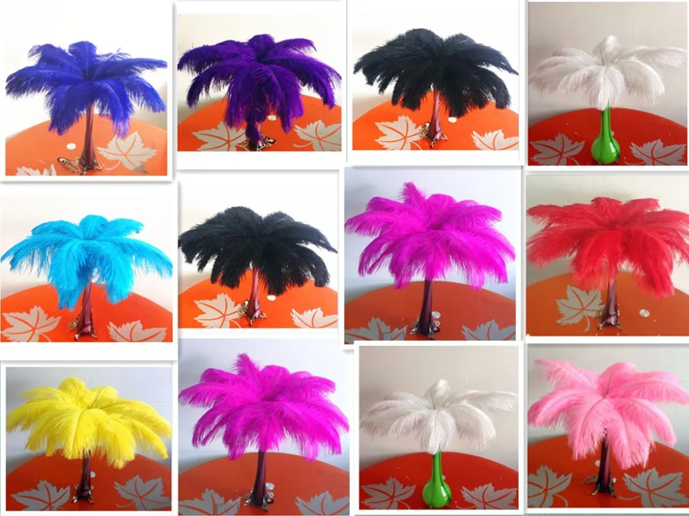 Оптовая продажа 10 шт. высококачественные натуральные листья страуса 6-8 дюймов/15-20