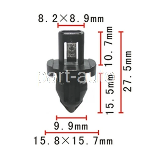 

500x OEM нейлоновый фиксатор бампера для Acura A18456 для Honda 90661-ST7-003 90661ST7003
