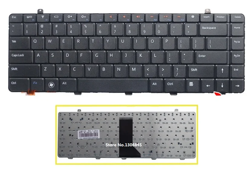 

SSEA новая клавиатура для ноутбука DELL Inspiron 1464 1464D 1464R P09G черная клавиатура