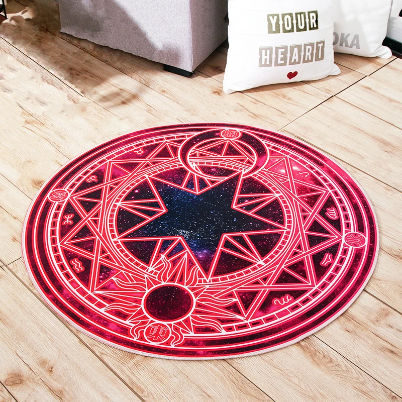 Таинственный магический круглый коврик и ковер для йоги с пятью звездами