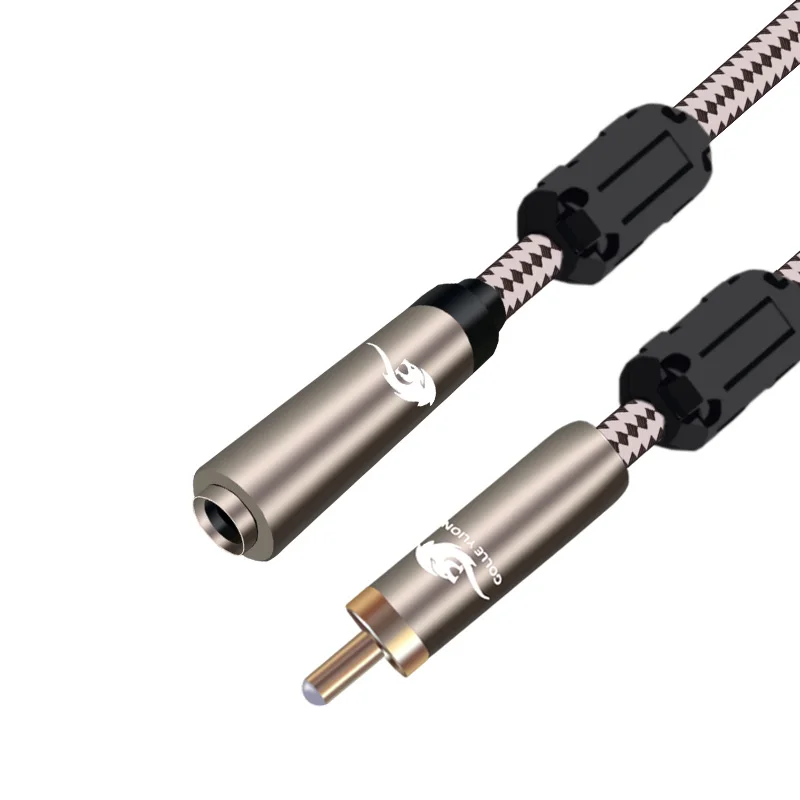 Аудиокабель Audiophile женский 6 35 мм к RCA штекеру для микшерной консоли усилитель TS Jack