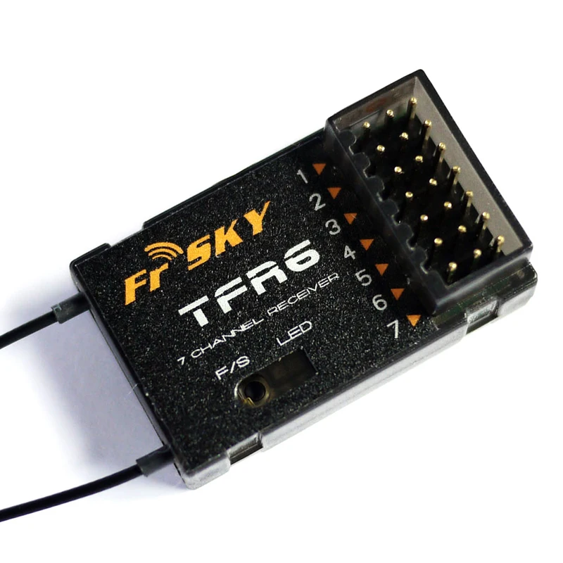 FrSky TFR6/TFR6-A 7ch 2 4G приемник совместим с Futaba FASST TF модулем | Игрушки и хобби