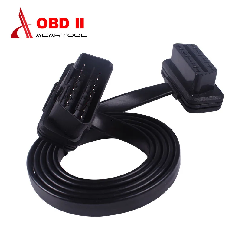 60/100 см OBD кабель l-образный локоть Авто ODB2 удлинитель 16pin разъем адаптер папа-мама ELM327 диагностические кабели