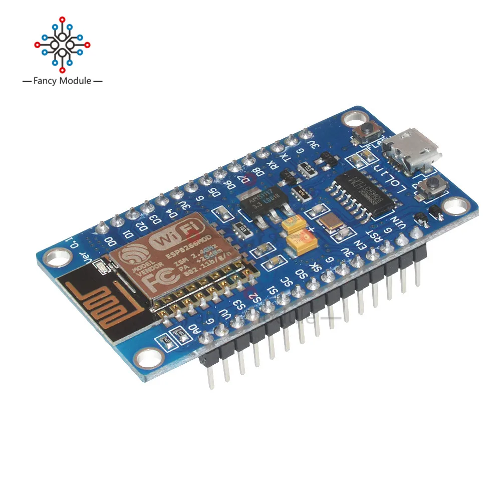 Плата разработки беспроводного модуля wi-fi CH340G NodeMcu ESP8266 USB порты ввода-вывода