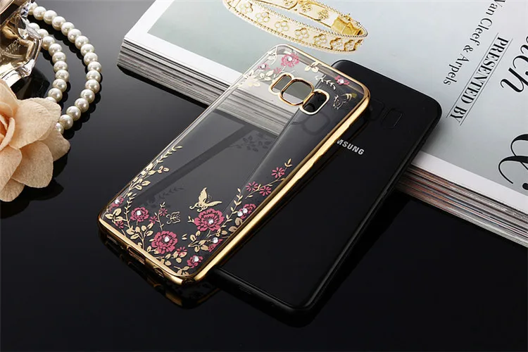 Мягкий чехол из ТПУ с цветочным узором чехол для samsung Galaxy J1 J3 J5 J7 A3 A5 A7 Prime S6 S7 край S8 плюс Чехол для телефона Корпус