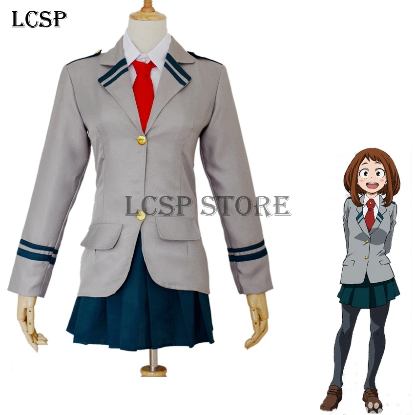 LCSP My Hero Academy OCHACO URARAKA японский костюм для косплея Аниме Взрослый школьная форма для девочек выходной костюм одежда