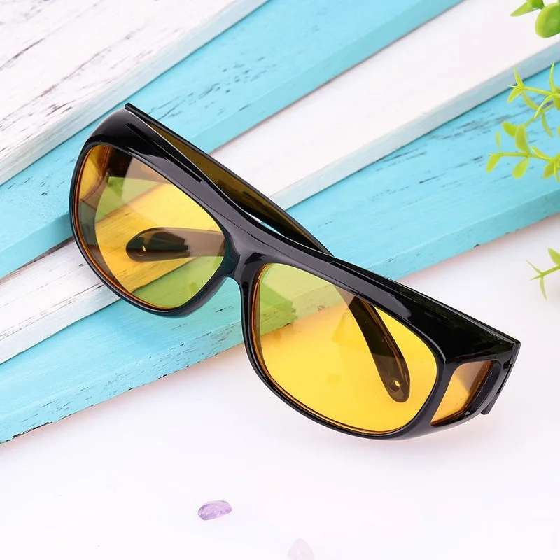 Yellow Car driver Night Vision HD glasses Anti Glare anti-uv Protective Night-Vision Driving Goggles Sunglasses Interior Accessories - Название цвета: Yellow