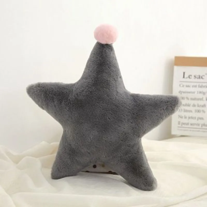 black star Детская подушка с изображением звезды, Луны, короны для новорожденных, декор для детской комнаты, постельное белье, украшение кроватки, Infantil, подушка-кукла, подушка в скандинавском стиле - Цвет: black star
