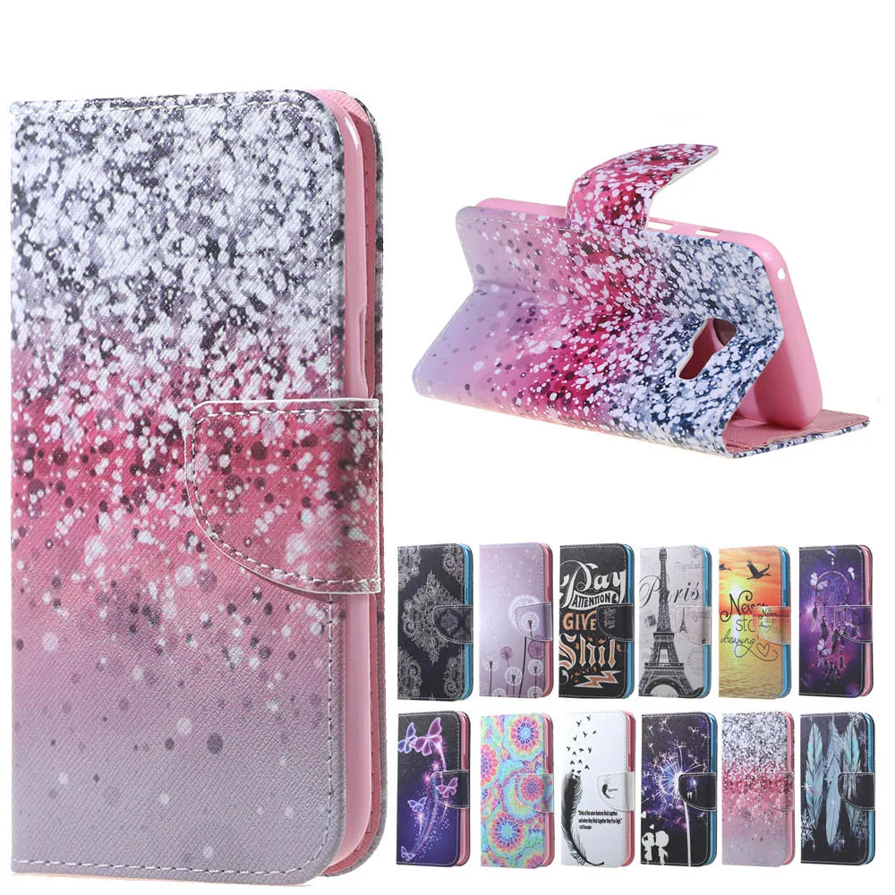 Coque Galaxy A5 2017 чехол Магнитный кошелек сумочка книга мультфильм Кожаный Чехол СПС