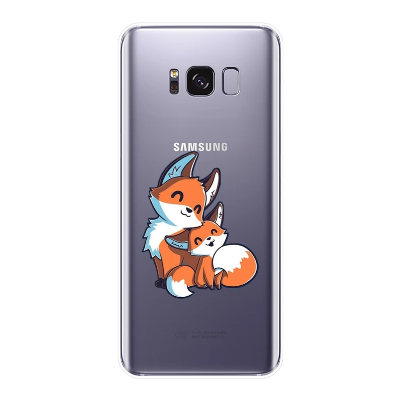 Мягкий чехол для телефона для samsung Galaxy Note 4 5 8 9 Kawaii Фокс Силиконовая задняя крышка для samsung Galaxy S8 S9 плюс S5 S6 S7 край чехол