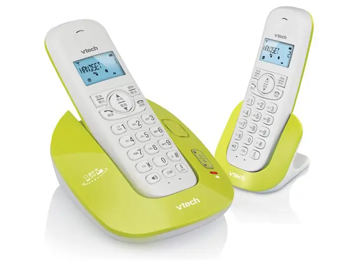Two Handset Green 2,4 ГГц DECT6.0 Bluethooth беспроводной телефон для дома и офиса Bluetooth беспроводной стационарный телефон с одной двумя трубками - Цвет: Two Handset Green