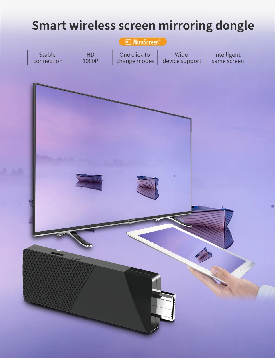 Подарок! MiraScreen A3 беспроводной ТВ-стик дисплей донгл приемник 1080P HDMI 2,4 ГГц WiFi Поддержка DLNA Airplay Miracast для телефона ios