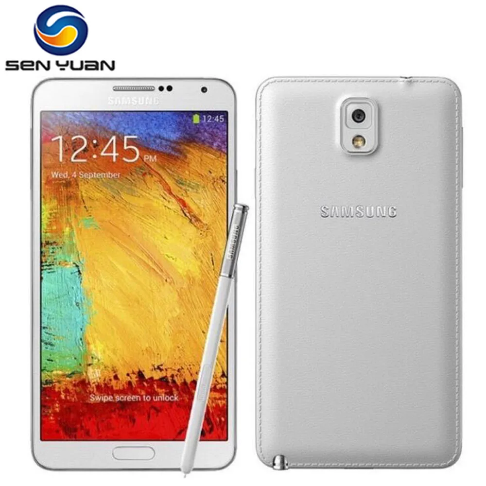 Разблокированный мобильный телефон Samsung Galaxy Note 3 N900 N9005, четырехъядерный 5,7 дюйма, 13 МП, 3 Гб ОЗУ, WIFI, GPS, note 3, сотовый телефон