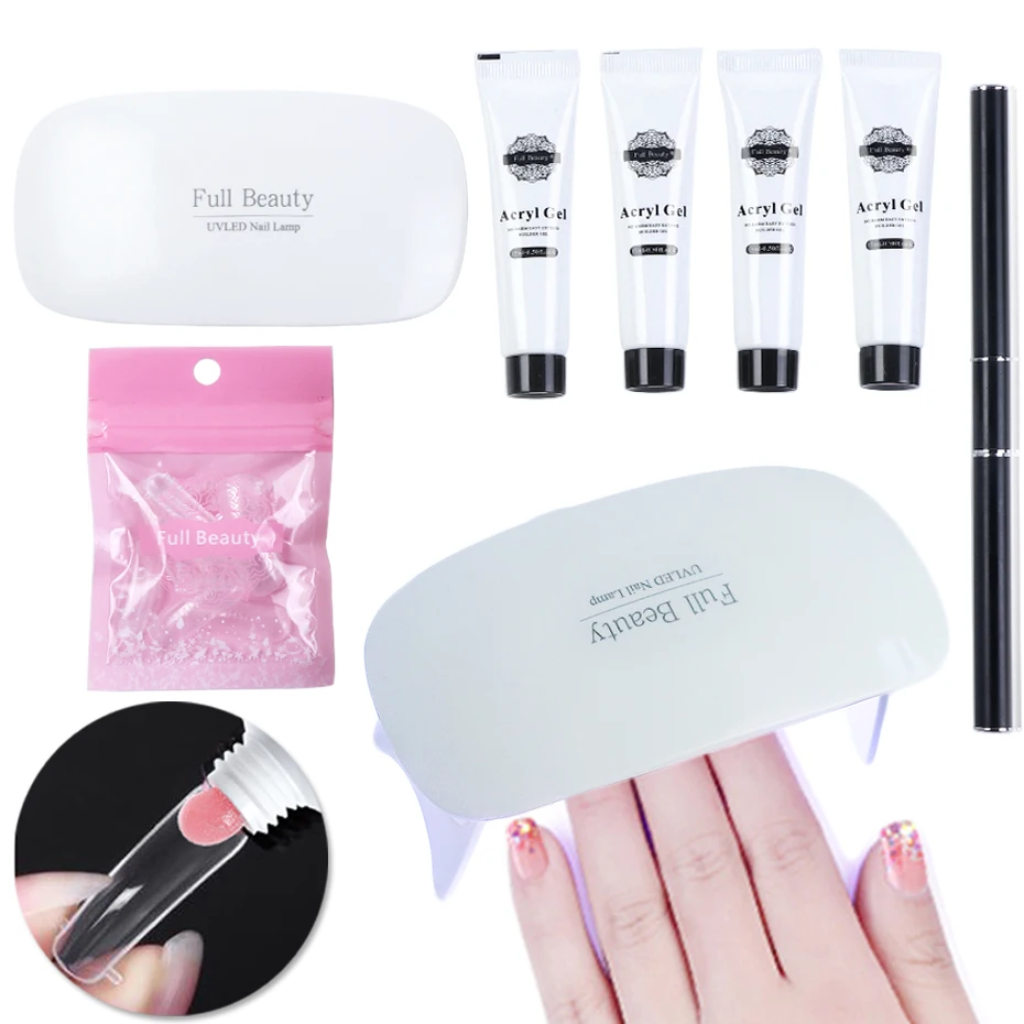 Маникюрный набор для наращивания ногтей 7 шт. мини-гель-Сушилка УФ-светодиодный