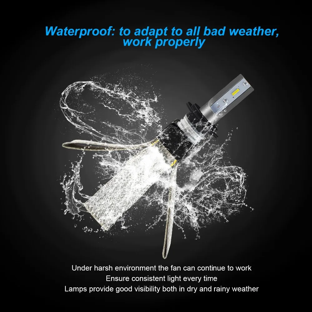 AOTOMONARCH 2 шт. 9800LM H1 H7 H4 H11 светодиодные Автомобильные фары 9005 9006 медная оплетка HID