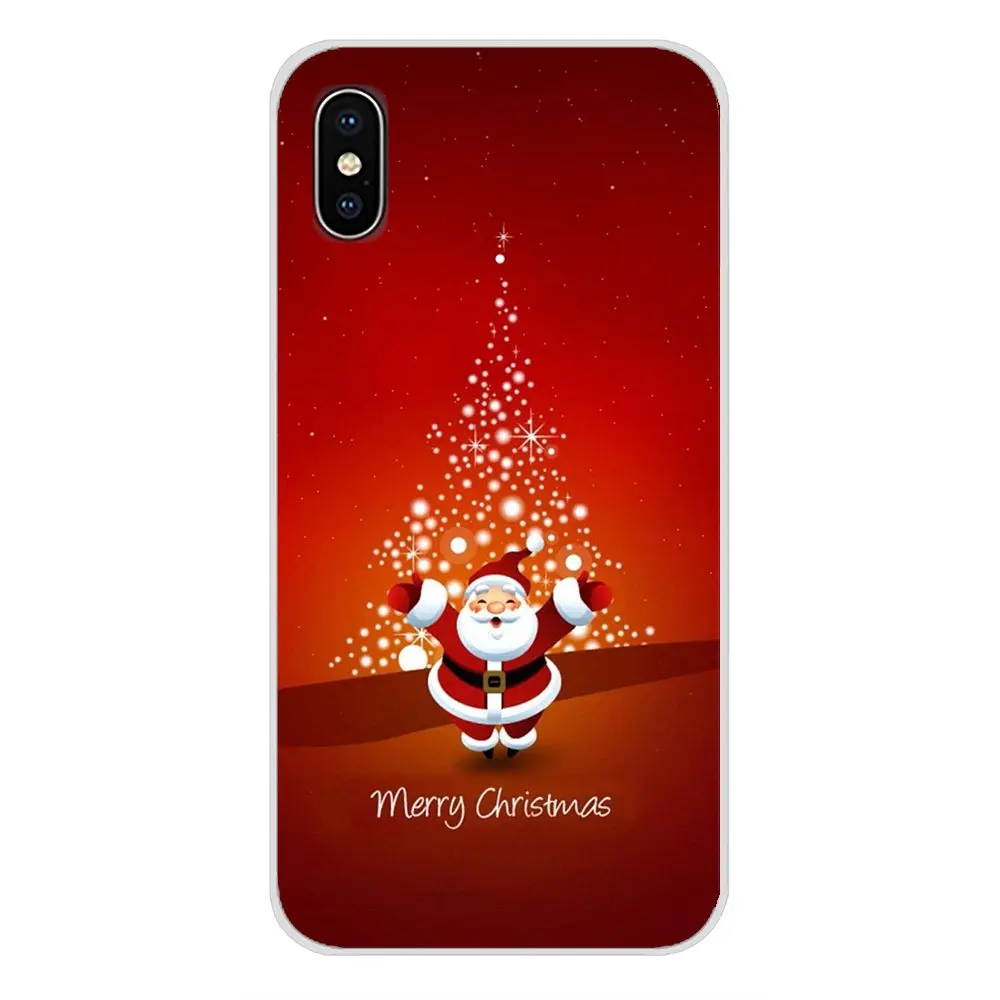 Чехол из ТПУ с рождественскими оленями и Сантой для Sony Xperia Z Z1 Z2 Z3 Z5 compact M2 M4 M5 C4 E3 T3 XA