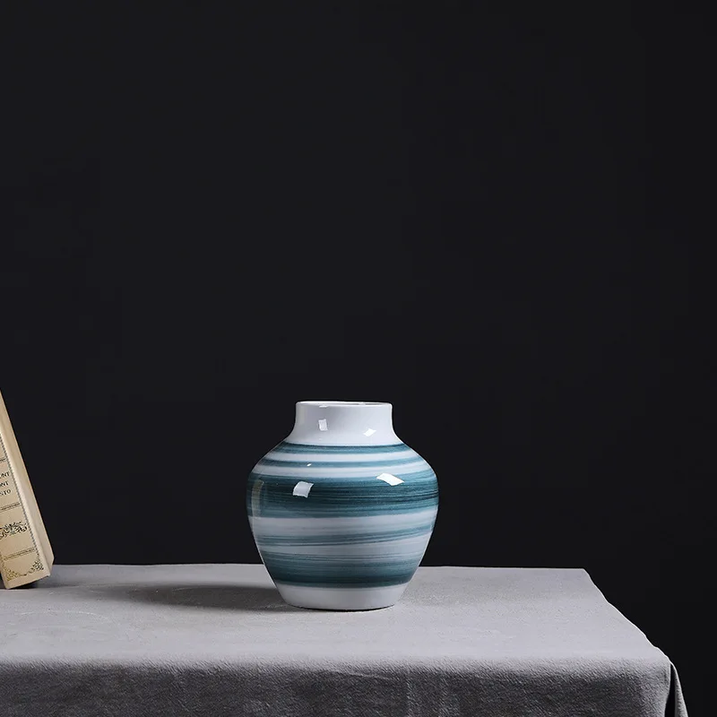 Современная керамическая ваза украшение простая ручная роспись гостиная Xuan Guan