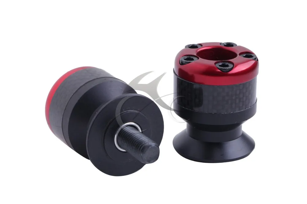 10 мм красный углеволоконный поворотный кронштейн ползунок для Kawasaki ZR750 ZEPHYR Z750 ER6N