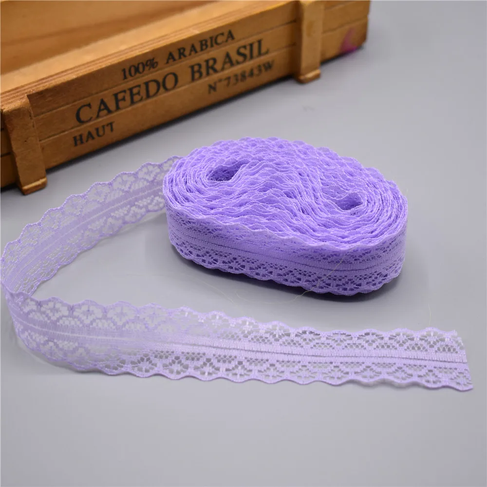 Light Purple Высокое качество 10 ярдов кружево, лента, тесьма ширина 28 мм Отделка Ткань DIY вышитый сетчатый шнур для шитья украшения африканская кружевная ткань - Цвет: Light Purple