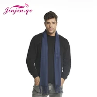 jinjin qc 2019 new cashmere scarf men winter wraps and shawls echarpe foulard with fringe luxury brand solid pashmina mens hijab