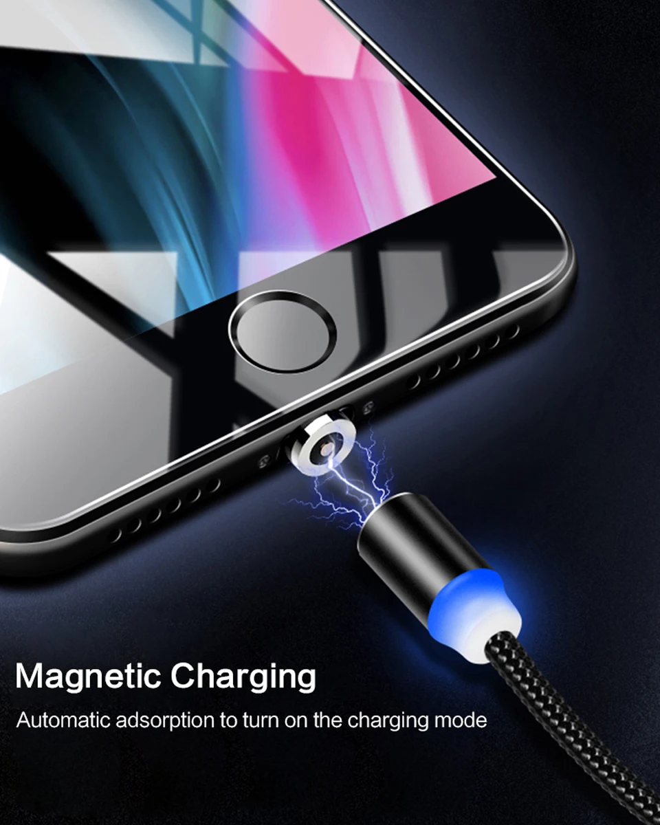 LASAiER Магнитный Micro Usb кабель для Xiaomi Redmi 2.1A Быстрый Магнитный usb-кабель для зарядки Micro Usb для samsung Android магнит
