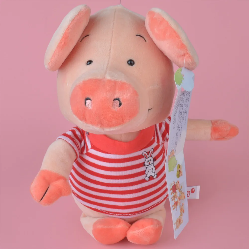 

35-45cm Red STRIPE SHIRT Wibbly Pig Stuffed Plush Toy Cute Baby/ Kids Gift, Plush Doll Free Shipping