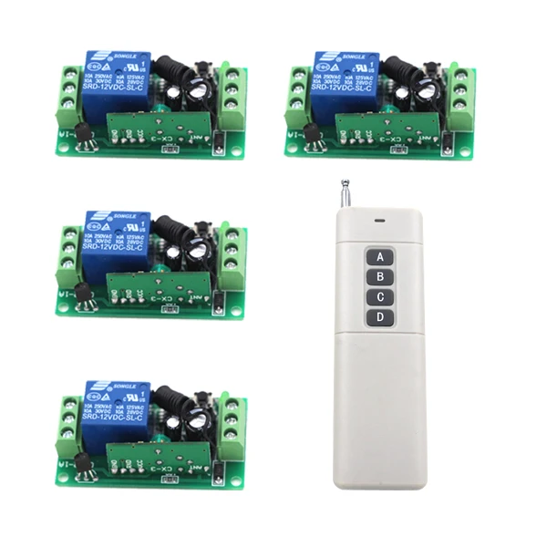 Новый 1 передатчик и 4 приемника модуль беспроводной пульт дистанционного