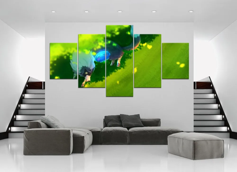 That Time Spirit Animal Anime HD Print Decor Painting Canvas Wall Art 5 Piece Home Living Room | Дом и сад