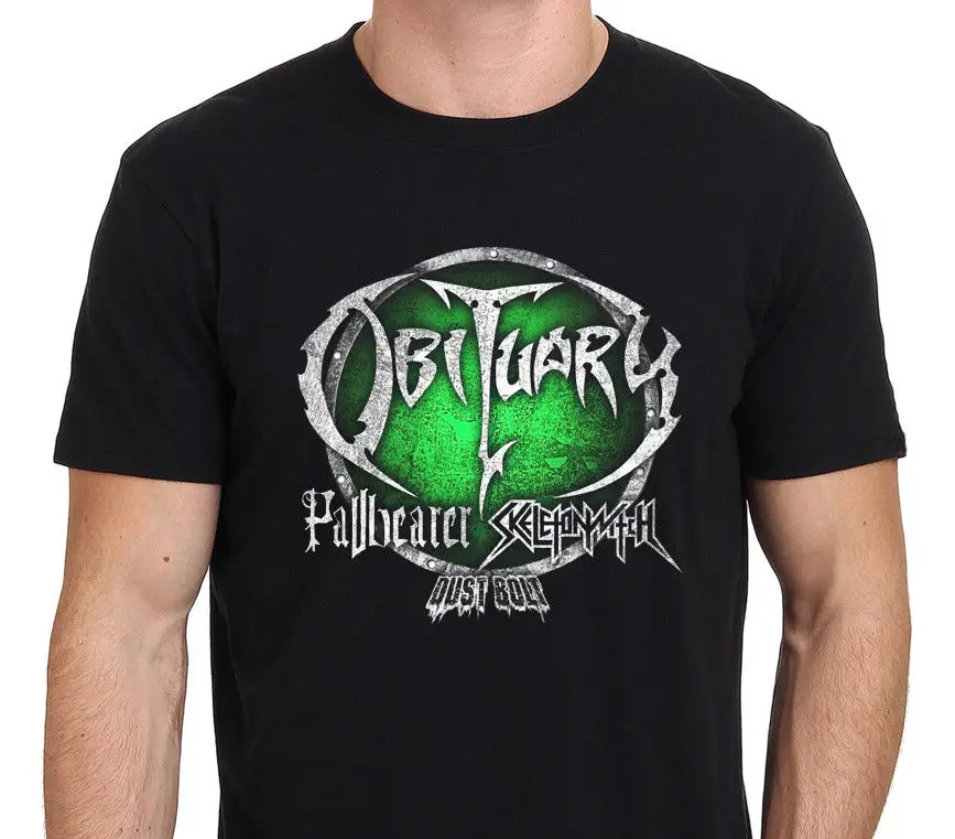 Новинка футболка Obituary Pallbearer Skeleton Witch North Usa Tour 2018 размер S 4Xl|t shirt|shirt tshirt t shirt |