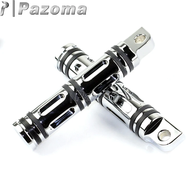 PAZOMA алюминиевые хромированные мотоциклетные Подножки для Harley Dyna Softail Cross Bones V-Rod |