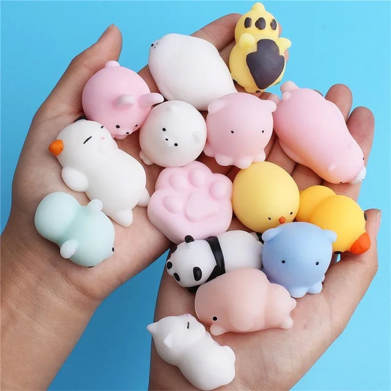 25 шт. симпатичная мягкая кошка Mochi сжимаемая восстанавливающая Забавная детская