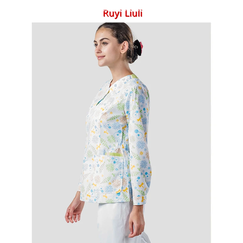 Платье для медсестры куртка с длинными рукавами принтом беременных Больничная