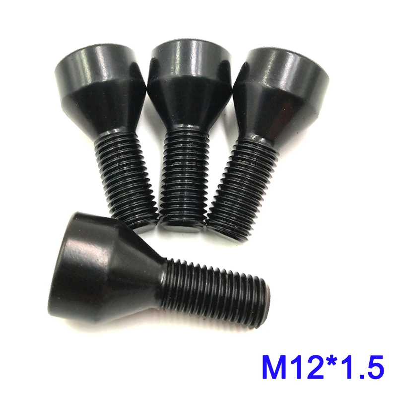1 комплект M12 x 5 набор черных болтов с зажимом колеса для BMW E32 E34 3 6 серии Mini 36136786419