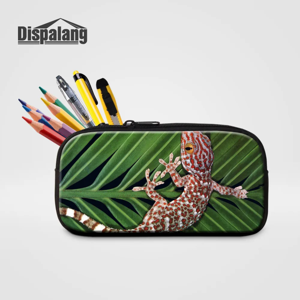Косметички Dispalang с принтом ящерицы женская косметичка детские сумки для