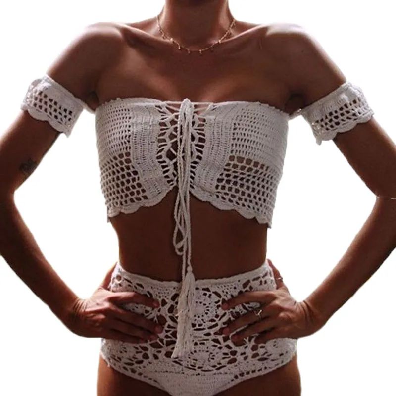 Женские пляжные шорты с высокой талией в стиле бохо повседневные вырезами лето