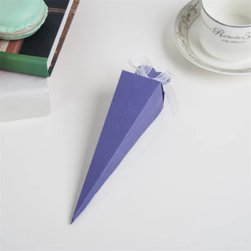 Новая треугольная Свадебная коробка для конфет с мороженым подарочная упаковка