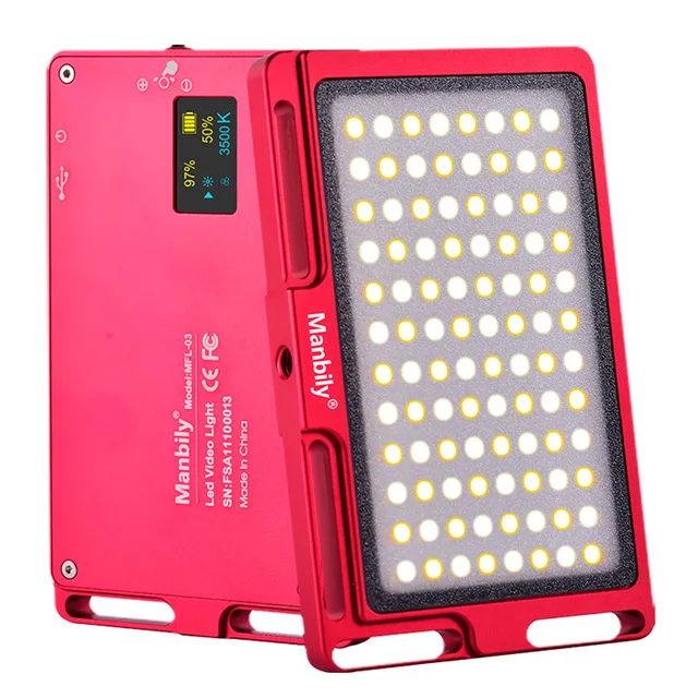Manbily MFL 03 LED ультратонкий приглушаемый светодиодный видео свет CRI96 O дисплей с