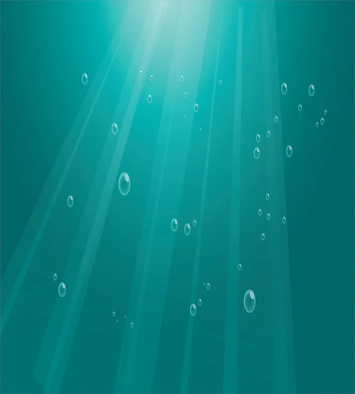 Teal пододеяльник набор солнечных лучей проходящих через океан за поверхностью