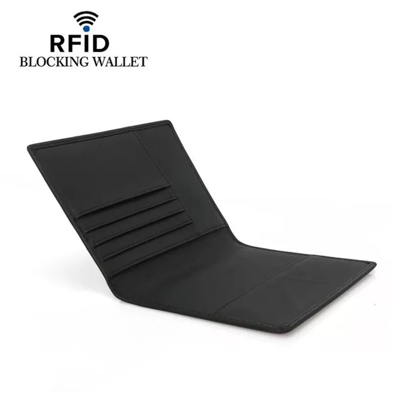 Черный чехол для паспорта из натуральной кожи кошелек с блокировкой Rfid дорожный
