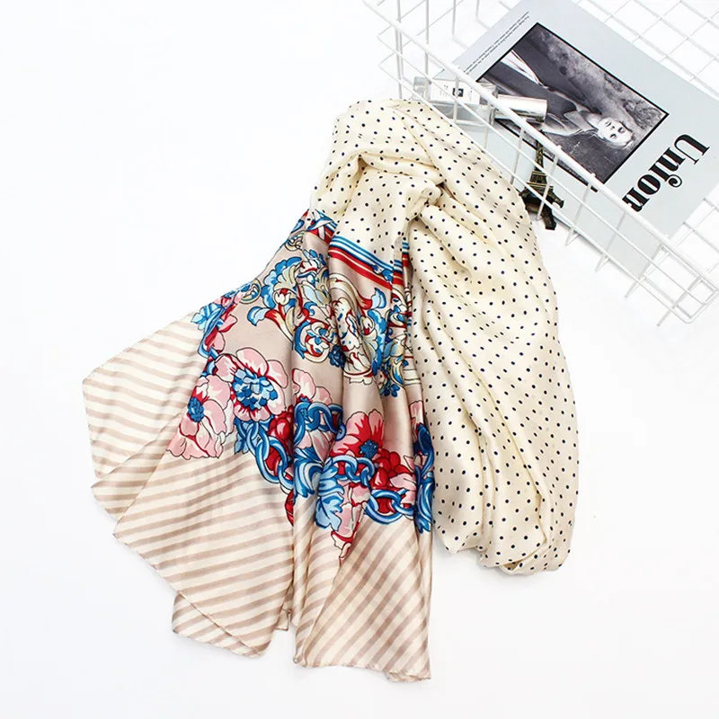 Женский шелковый шарф квадратный с леопардовым принтом шифоновое пляжное платье