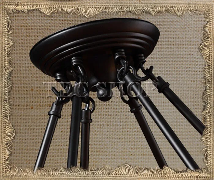 Лучшая цена Винтаж американский кантри из бечёвки Потолочные светильники