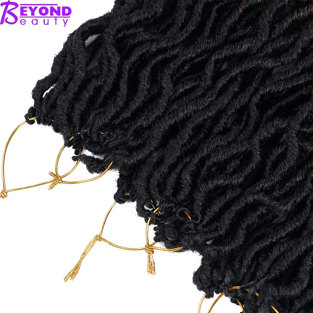 Ombre Faux locs кудряшки для наращивания 20 дюймов синтетические мягкие крючком косы дредлок для наращивания волос